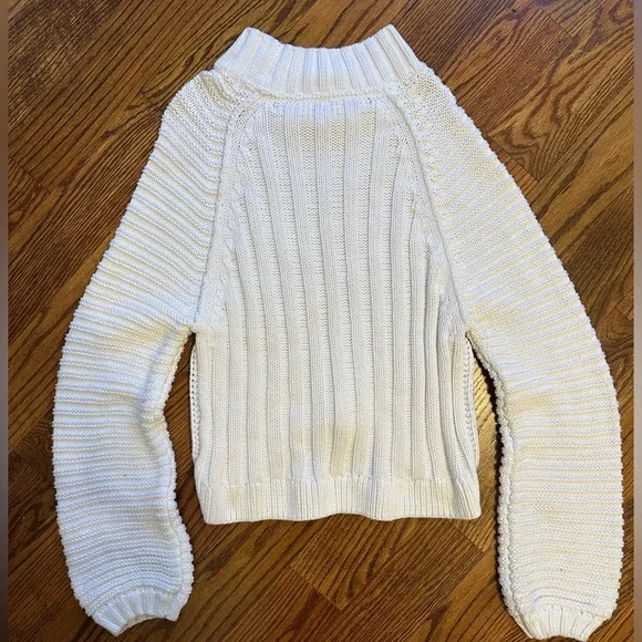 Free People Chunky Knit Sweetheart Sweater Size Small - Picture 8 of 9
